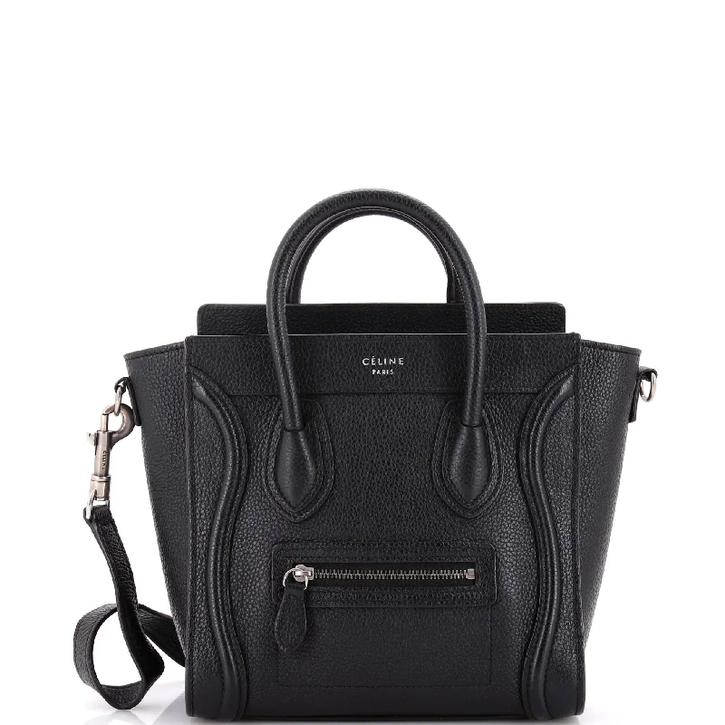 Christian Dior bags with a zip - top closure and multiple compartmentsLuggage Bag Grainy Leather Nano