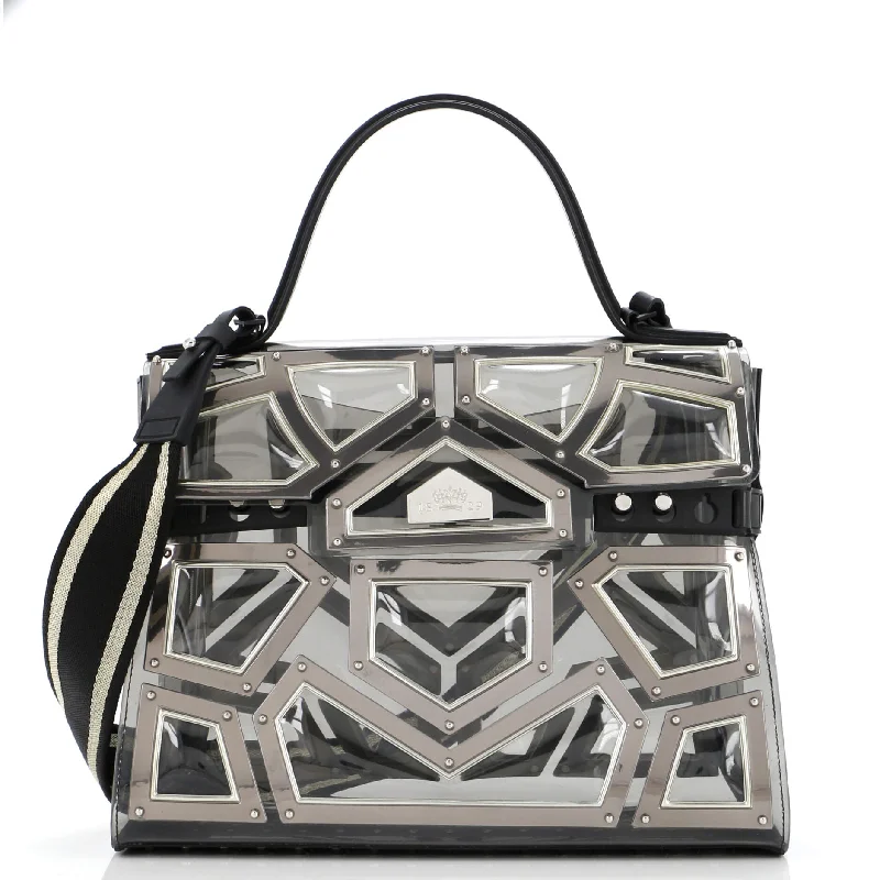 Fashion - forward Christian Dior tote bags for the modern womanGladiator Tempete Top Handle Bag Metal Embellished Vinyl GM