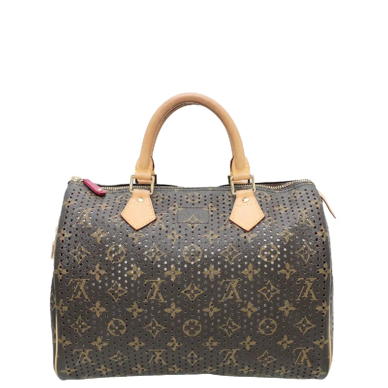 Louis Vuitton backpacks with a hidden back pocket for securityLouis Vuitton Monogram Fuchsia Perforated Speedy 30 Bag