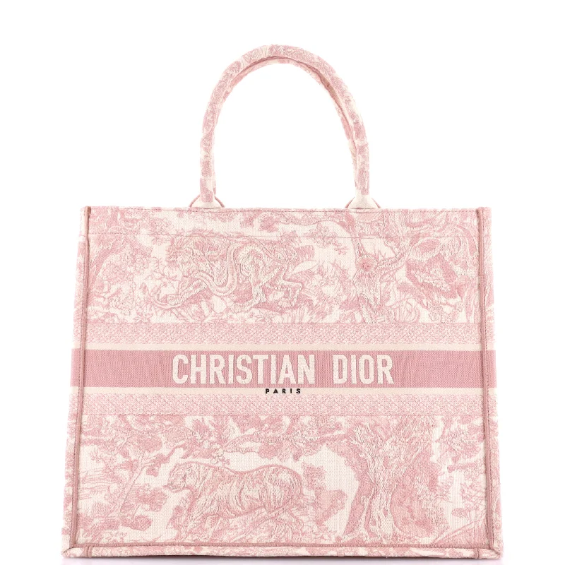 Christian Dior bags with a detachable coin purse insideBook Tote Embroidered Canvas Large