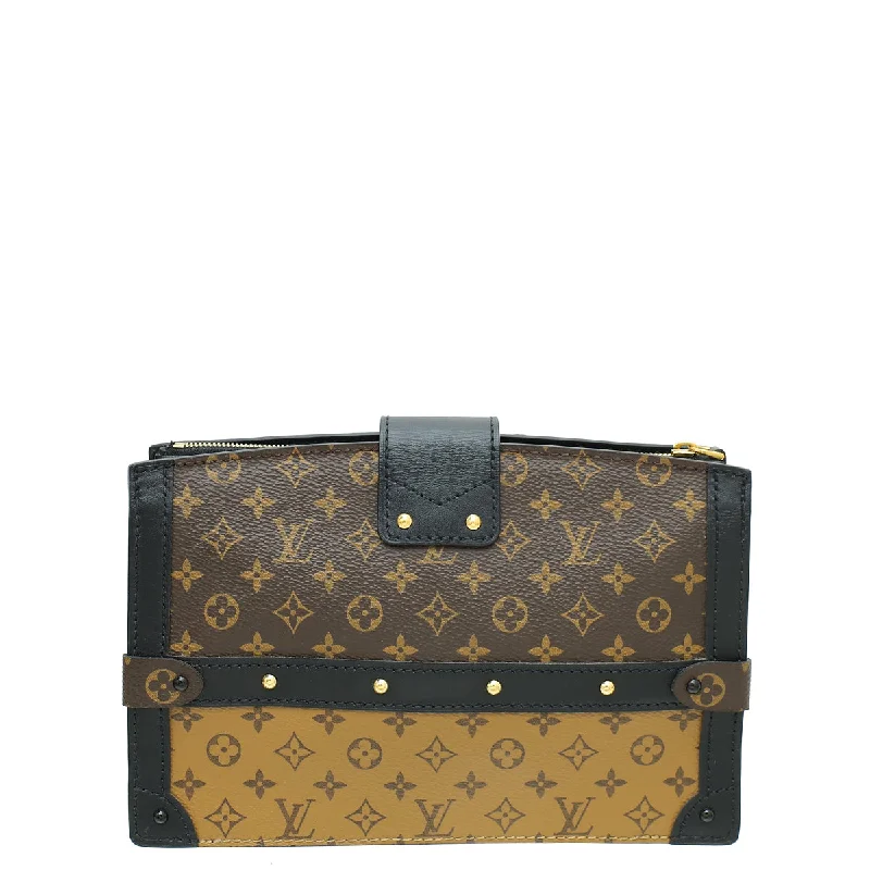 Louis Vuitton Twist bags with a snakeskin - effect panel for a bold lookLouis Vuitton Bicolor Monogram/Reverse Trunk Clutch Bag