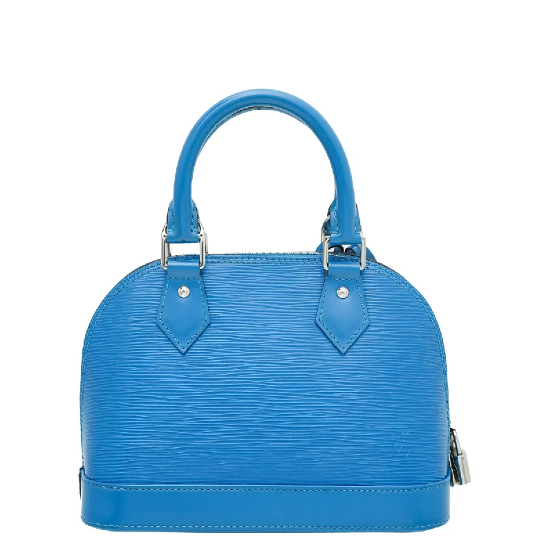 Louis Vuitton bags with a zippered interior pocket for better organizationLouis Vuitton Lazuli Alma BB Bag W/CAI Initials