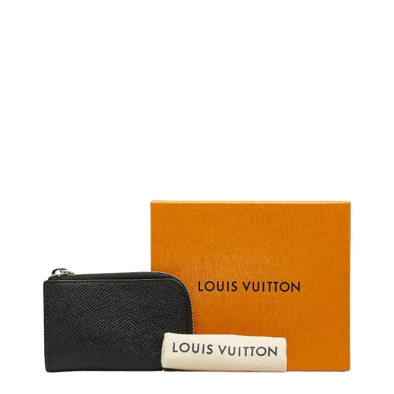 Louis Vuitton bags with a detachable mirror inside for on - the - go touch - upsLouis Vuitton Louis Vuitton Tyga M63375 Coin Case Leather Noir Black