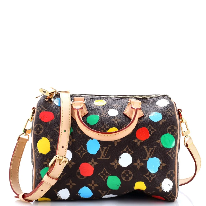 Christian Dior backpacks with a sleek, minimalist silhouetteSpeedy Bandouliere Bag Yayoi Kusama Painted Dots Monogram Canvas 25