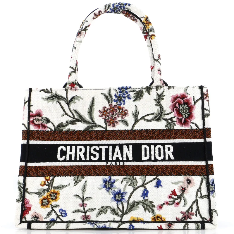 Christian Dior Saddle bags with a patent leather finish for a shiny lookBook Tote Embroidered Canvas Medium