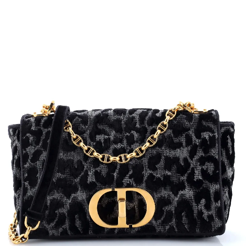 Christian Dior handbags with a back - pocket for quick storageCaro Bag Mizza Embroidered Velvet Medium