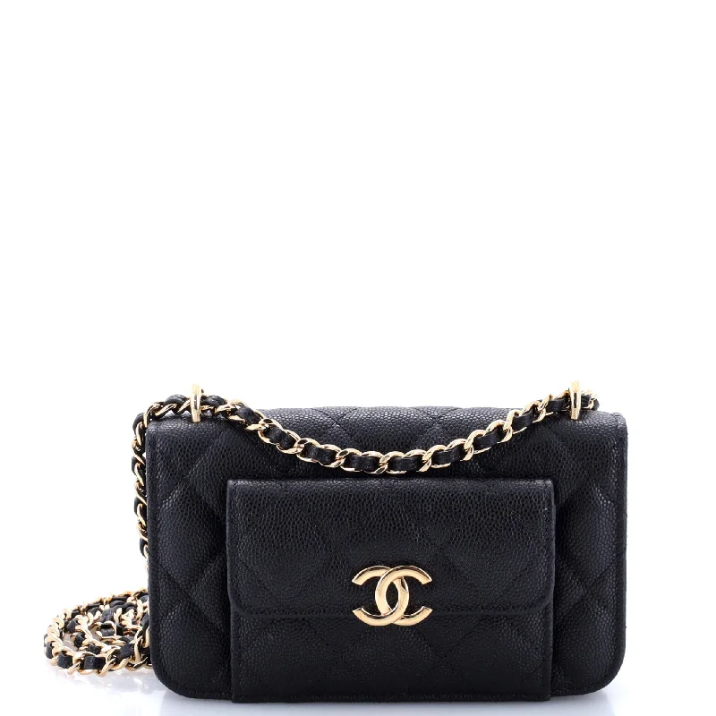 Fashion - forward Christian Dior tote bags for the modern womanPocket Twins Clutch with Chain Quilted Caviar