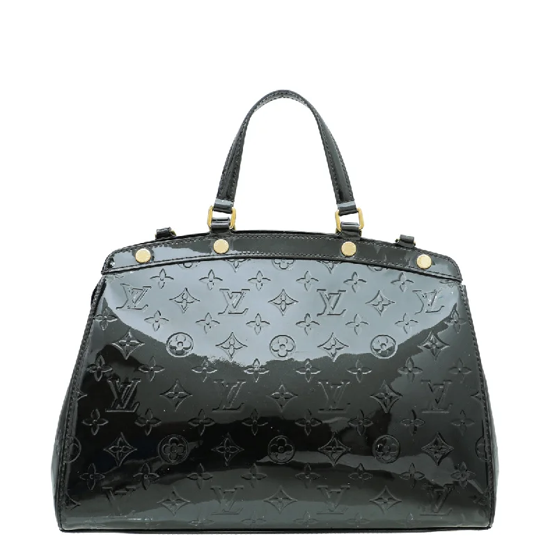 Louis Vuitton backpacks with a multi - pocket organization for functionalityLouis Vuitton Noir Monogram Vernis Brea MM Bag