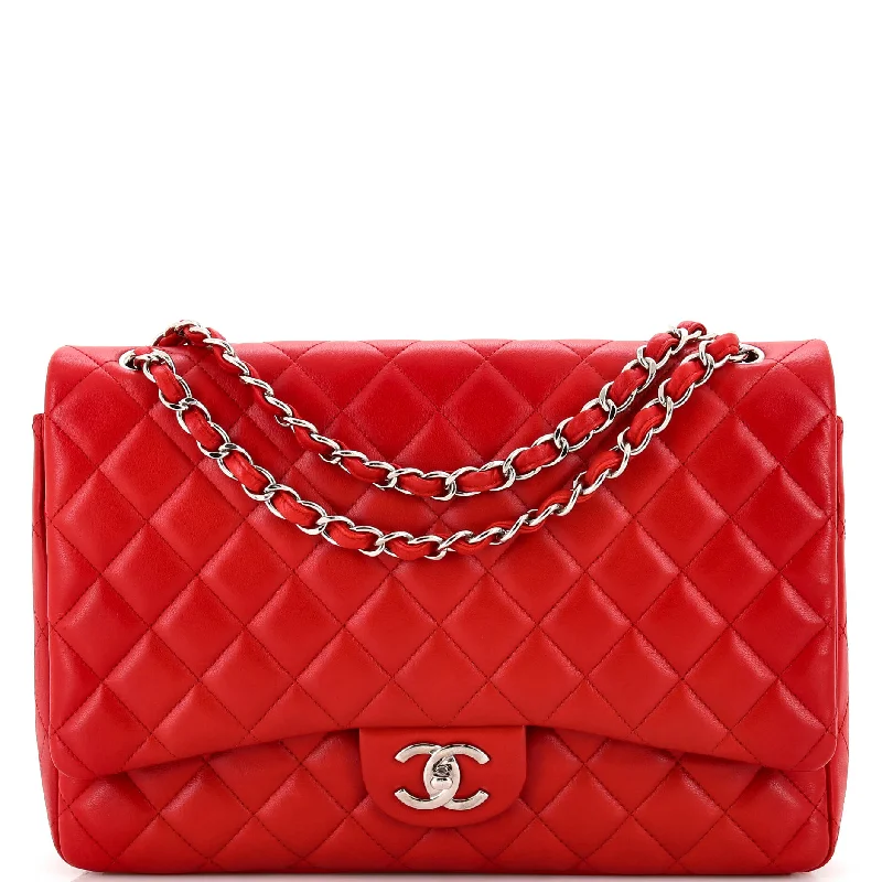 Christian Dior bags with a zip - top closure and multiple compartmentsClassic Double Flap Bag Quilted Lambskin Maxi