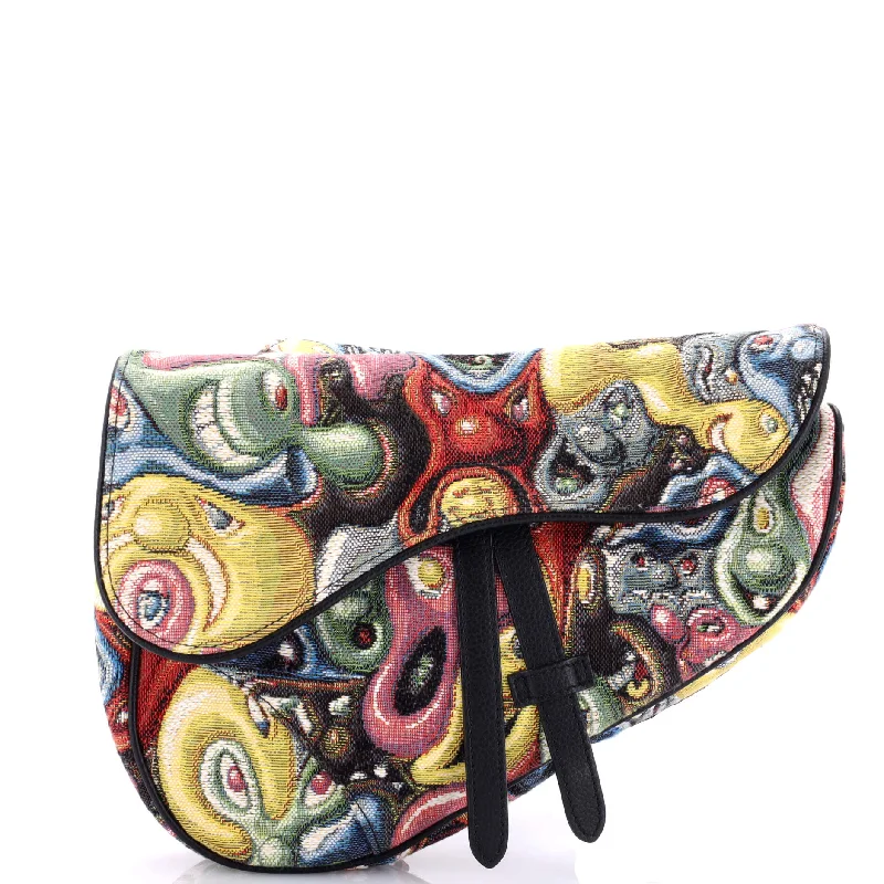 Christian Dior backpacks with a sleek, minimalist silhouetteKenny Scharf Saddle Crossbody Bag Jacquard