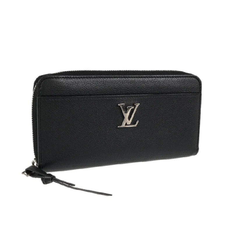 Ladies Louis Vuitton handbags with a detachable coin purse insideLOUIS VUITTON Zippy Lockme M62622 Long wallet Round zipper