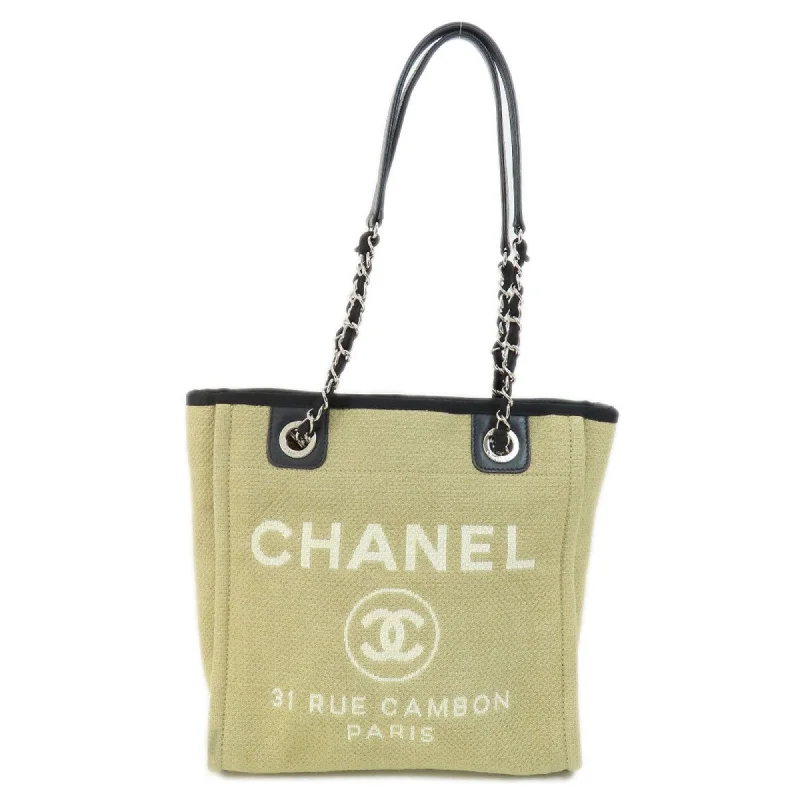 Chanel Black Handbag for Business MeetingsChanel Deauville Tote Bag Canvas Women's