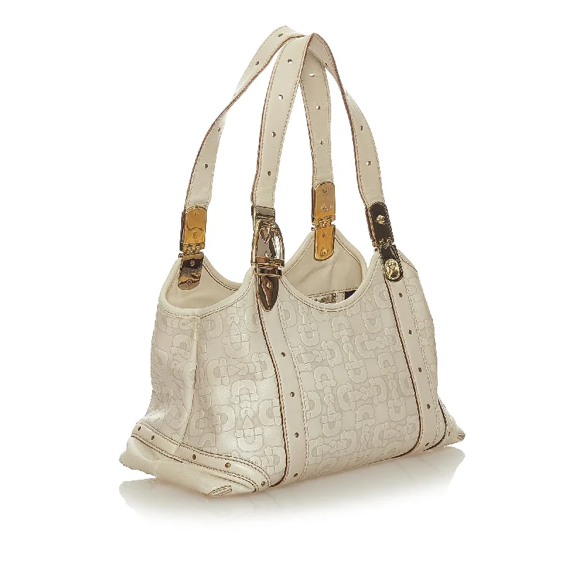 Women Gucci crossbody bags with a woven leather strapGucci Horsebit Leather Shoulder Bag (27275)