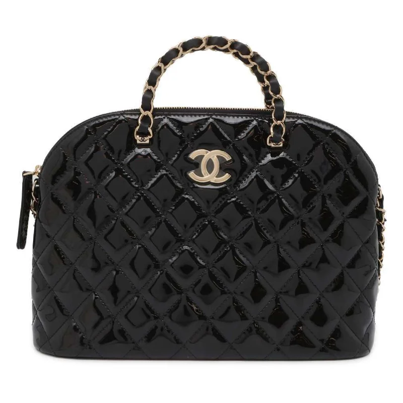 Chanel New Arrival Handbag with Gold HardwareChanel handbag, matelasse, coco mark, patent, AS3969, CHANEL, 2way chain shoulder, black