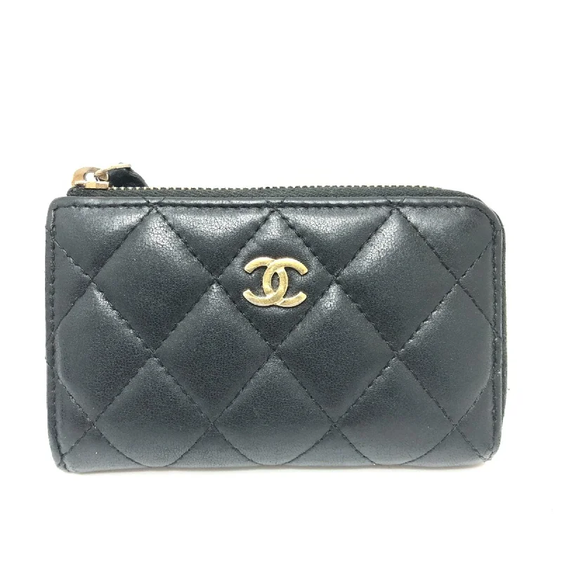 Chanel Lightweight Handbag for Daily ErrandsChanel L-shaped Coin Compartment coin purse wallet coin compartment coin purse Black GoldHardware