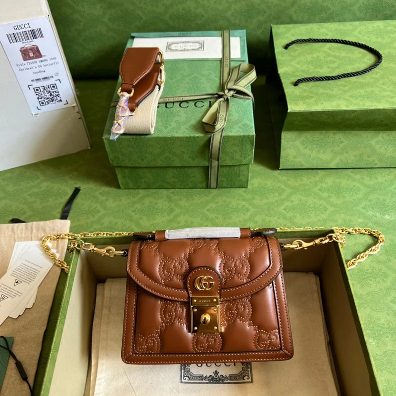 Women Gucci bags with a snap - button closure and a decorative charmWF - Gucci Bags - 604