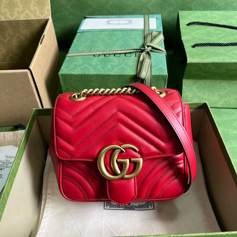 Ladies Gucci shoulder bags with a magnetic - closure flapWF - Gucci Bags - 577