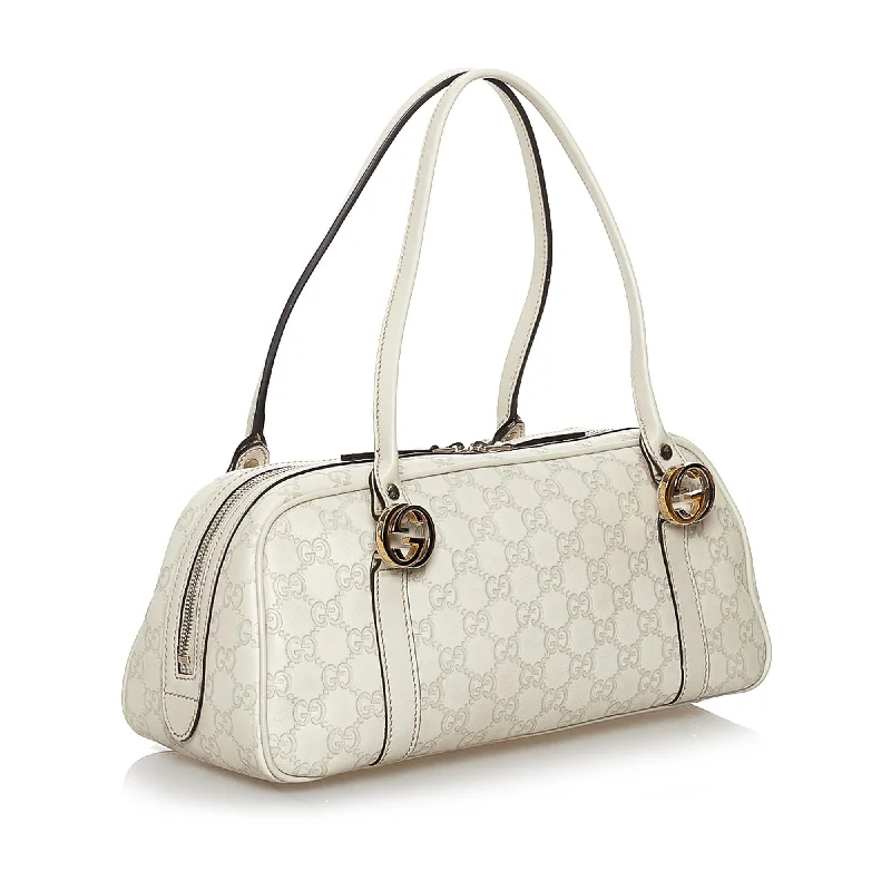 Women Gucci Sylvie bags with a crystal - embellished web stripeGucci Guccissima Twins Shoulder Bag (29724)