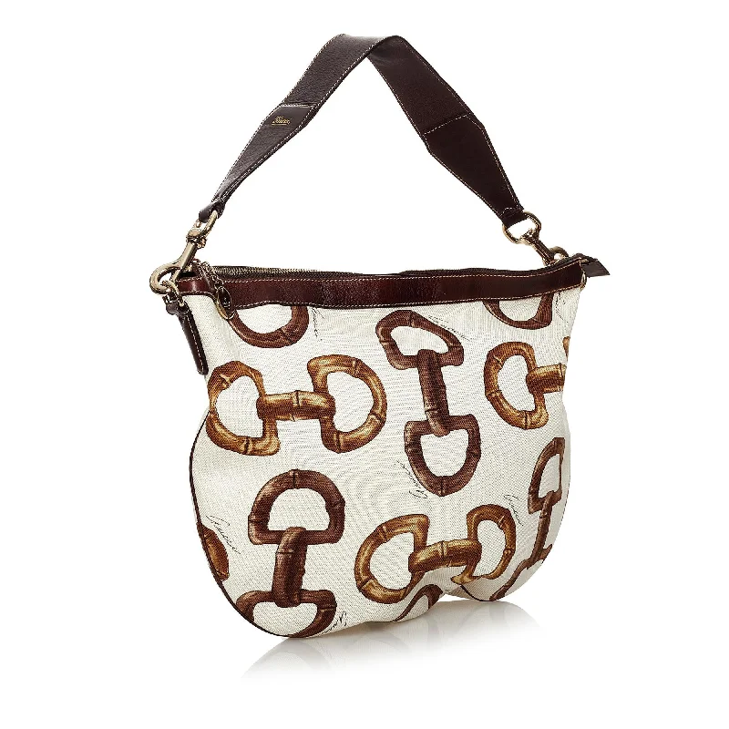 Gucci backpacks for women with a hidden back pocketGucci Horsebit Canvas Hobo Bag (29795)