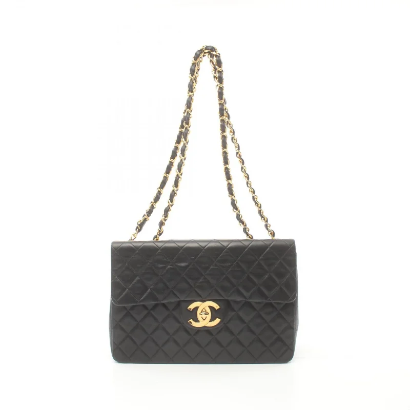 Chanel Small Crossbody Bag for TravelCHANEL Deca Matelasse 34 Shoulder Bag, Lambskin, Women's, Black, A01094