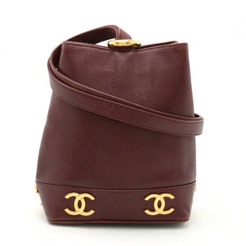 Chanel Colorful Handbag for Spring OutfitsCHANEL Coco Mark Triple Shoulder Bag Caviar Skin Bordeaux