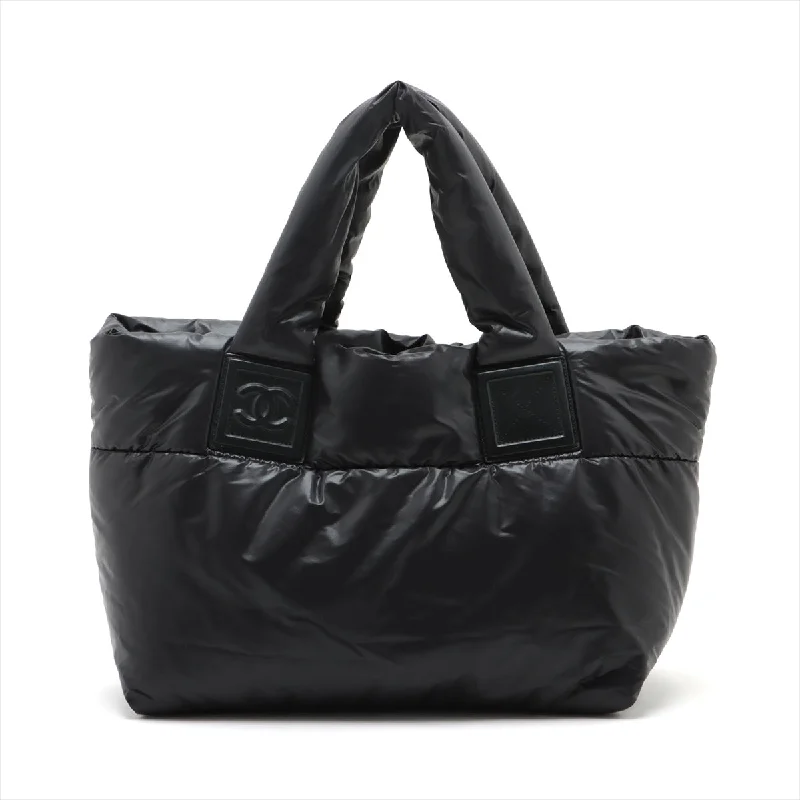 Chanel Vintage Inspired Handbag for Retro LoversChanel Coco Nylon Tote Bag Black Silver G  13th