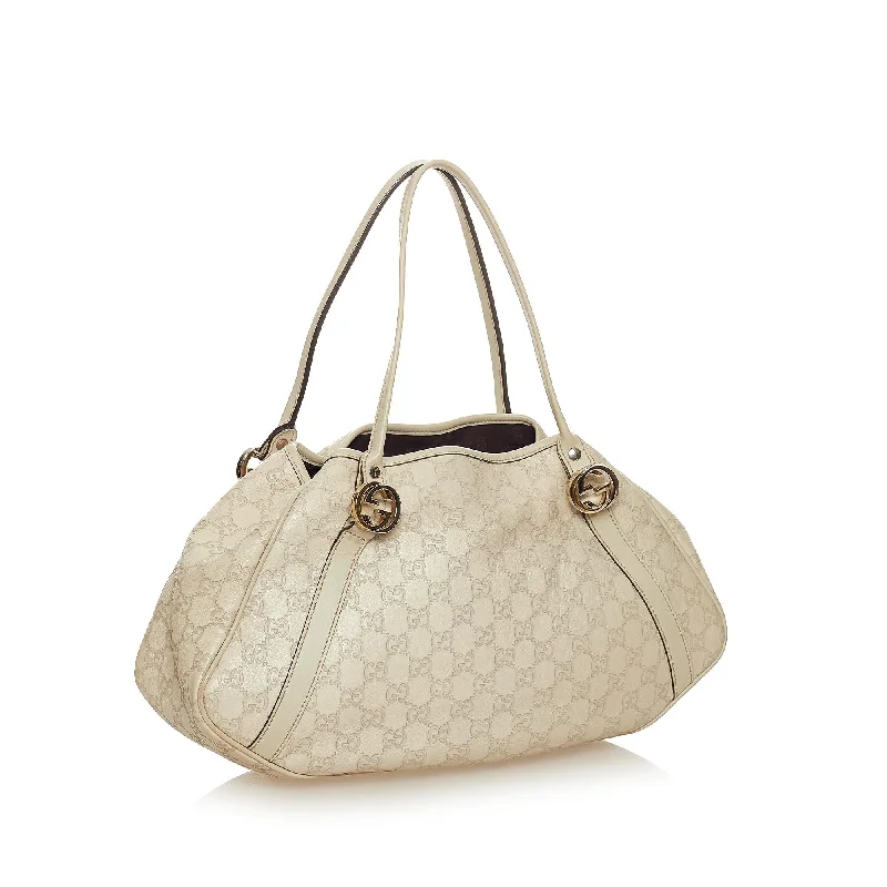 Ladies Gucci shoulder bags with a single - handle designGucci Guccissima Twin Tote Bag (27671)